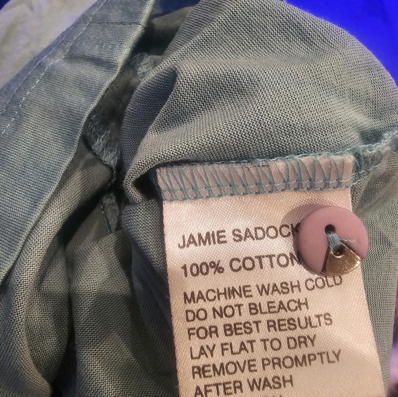 Jamie Sadock Top 1/4 Zip Pullover Golf Long Button Sleeve Tennis Blue Tie Dye M - Picture 10 of 13